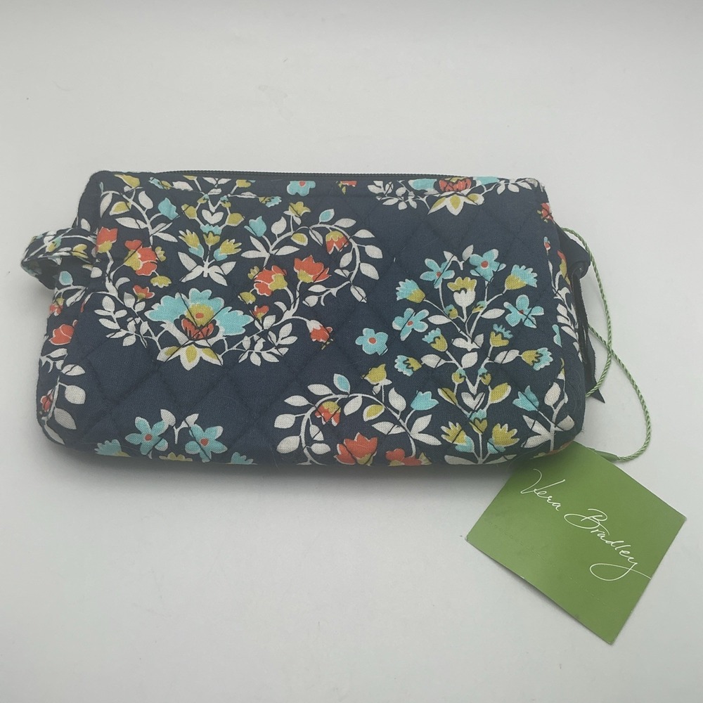 Vera‎ Bradley, Retired Chandelier Floral Essential Zip-Top Cosmetic Pouch-NWT